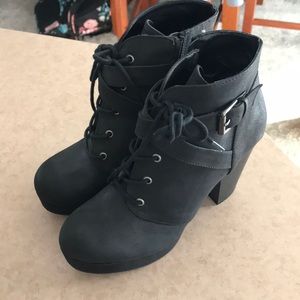 4in Black Bootie Heels